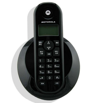 摩托罗拉（MOTOROLA)C601C2.4G数字单无绳电话机 (黑色)